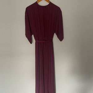Burgundy maxi wrap dress